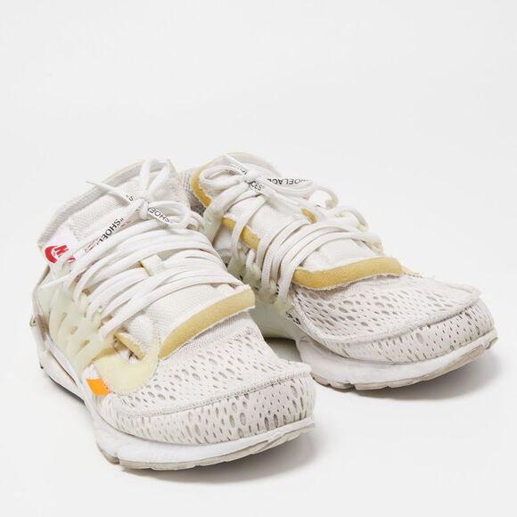Nike x Off White  White Fabric Air Presto Low Trainers Sneakers Size 42.5 - Picture 4 of 4